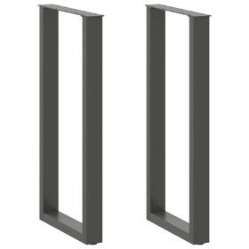 Patas para mesa de bar en forma de U (2 unidades), antracita, 40 x (100-101) cm, acero en Patas para mesas | Comprar online en F