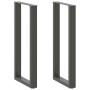 Patas para mesa de bar en forma de U (2 unidades), antracita, 40 x (100-101) cm, acero en Patas para mesas | Comprar online en F