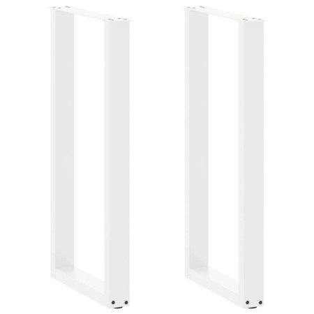 Patas para mesa de bar en forma de U (2 unidades), color blanco, 50 x 100-101 cm, acero en Patas para mesas | Comprar online en 