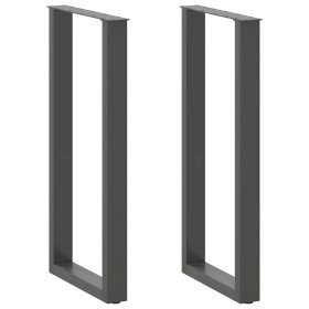 Patas para mesa de bar en forma de U (2 unidades), antracita, 50 x (100-101) cm, acero en Patas para mesas | Comprar online en F