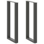 Patas para mesa de bar en forma de U (2 unidades), antracita, 50 x (100-101) cm, acero en Patas para mesas | Comprar online en F