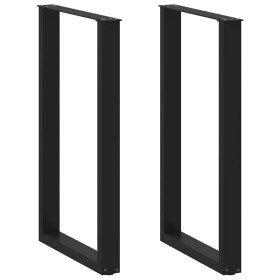 Patas para mesa de bar en forma de U (2 unidades), color negro, 60 x 100-101 cm, acero en Patas para mesas | Comprar online en F
