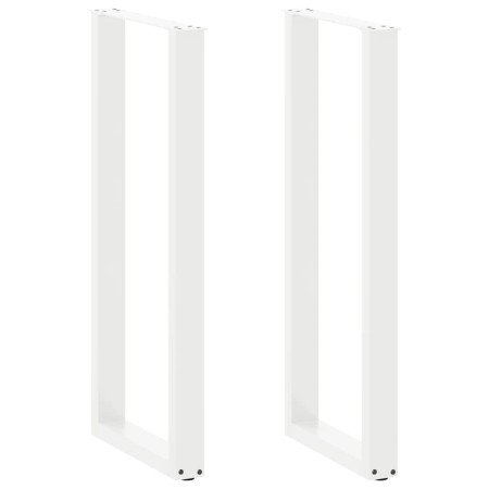Patas para mesa de bar en forma de U (2 unidades), color blanco, 50 x 110-111 cm, acero en Patas para mesas | Comprar online en 