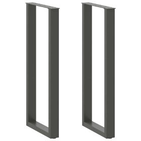Patas para mesa de bar en forma de U (2 unidades), antracita, 50 x (110-111) cm, acero en Patas para mesas | Comprar online en F