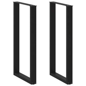 Patas para mesa de bar en forma de U (2 unidades), color negro, 60 x 110-111 cm, acero en Patas para mesas | Comprar online en F