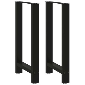 Patas para mesa de bar negras (2 unidades, 40 x 90-91 cm, acero)