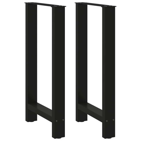 Patas para mesa de bar negras (2 unidades, 40 x 90-91 cm, acero)