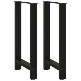 Patas para mesa de bar negras (2 unidades, 50 x 90-91 cm, acero) en Patas para mesas | Comprar online en Foro24