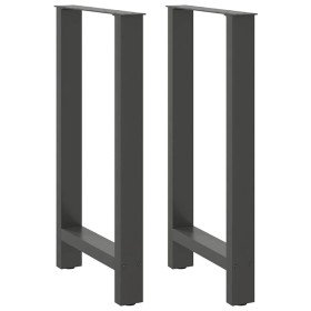 Patas para mesa de bar antracita 2 unidades 50x(90-91) cm acero en Patas para mesas | Comprar online en Foro24