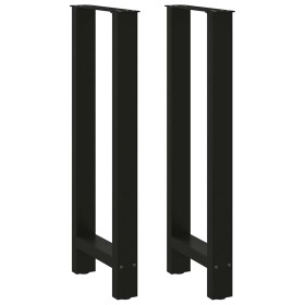 Patas para mesa de bar negras (2 unidades, 40 x 100-101 cm, acero) en Patas para mesas | Comprar online en Foro24