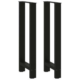 Patas para mesa de bar negras (2 unidades, 40 x 100-101 cm, acero) en Patas para mesas | Comprar online en Foro24