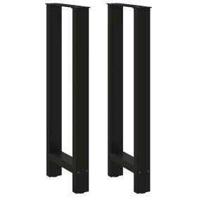 Patas para mesa de bar negras (2 unidades, 50 x 100-101 cm, acero) en Patas para mesas | Comprar online en Foro24