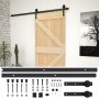 Schiebetür mit Beschlägen aus massivem Kiefernholz, 90 x 210 cm von vidaXL, Türen - Ref: Foro24-3057500, Preis: 175,90 €, Rab...