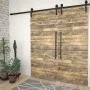 Schiebetürbeschlagsatz aus schwarzem Stahl 2 Stück 200 cm von vidaXL, Türrahmen - Ref: Foro24-3059845, Preis: 86,65 €, Rabatt: %