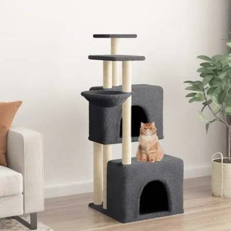Cat scratching post with dark gray sisal posts 122 cm by vidaXL, Cat furniture - Ref: Foro24-172054, Price: 54,57 €, Discount: %