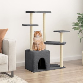 Katzenkratzbaum mit dunkelgrauen Sisalstämmen 107,5 cm von vidaXL, Katzenmöbel - Ref: Foro24-172072, Preis: 33,93 €, Rabatt: %