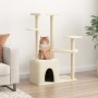 Katzenkratzbaum mit cremefarbenen Sisalstämmen, 107,5 cm von vidaXL, Katzenmöbel - Ref: Foro24-172070, Preis: 39,14 €, Rabatt: %