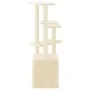 Rascador para gatos con postes de sisal color crema 107,5 cm de vidaXL, Mobiliario para gatos - Ref: Foro24-172070, Precio: 3...