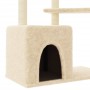 Katzenkratzbaum mit cremefarbenen Sisalstämmen, 107,5 cm von vidaXL, Katzenmöbel - Ref: Foro24-172070, Preis: 39,14 €, Rabatt: %