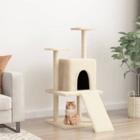 Rascador para gatos con postes de sisal color crema 110 cm by vidaXL, Cat furniture - Ref: Foro24-172037, Price: 41,75 €, Dis...