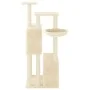 Rascador para gatos con postes de sisal color crema 122 cm de vidaXL, Mobiliario para gatos - Ref: Foro24-172052, Precio: 56,...