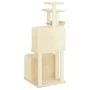 Rascador para gatos con postes de sisal color crema 122 cm de vidaXL, Mobiliario para gatos - Ref: Foro24-172052, Precio: 56,...