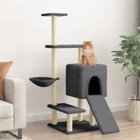 Cat scratching post with dark gray sisal posts 130.5 cm by vidaXL, Cat furniture - Ref: Foro24-172042, Price: 67,69 €, Discou...