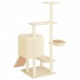Kratzbaum für Katzen mit cremefarbenen Sisalstämmen, 130,5 cm von vidaXL, Katzenmöbel - Ref: Foro24-172040, Preis: 55,71 €, R...