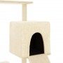 Kratzbaum für Katzen mit cremefarbenen Sisalstämmen, 130,5 cm von vidaXL, Katzenmöbel - Ref: Foro24-172040, Preis: 55,71 €, R...