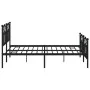 Black metal headboard and footboard bed frame 180x200 cm by vidaXL, Beds and slatted bases - Ref: Foro24-353461, Price: 170,2...