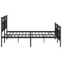 Estructura de cama cabecero y estribo metal negro 180x200 cm