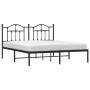 Estructura de cama con cabecero metal negro 180x200 cm de vidaXL, Camas y somieres - Ref: Foro24-353443, Precio: 137,07 €, De...