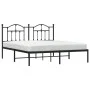 Estructura de cama con cabecero metal negro 180x200 cm de vidaXL, Camas y somieres - Ref: Foro24-353443, Precio: 134,71 €, De...