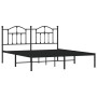 Estructura de cama con cabecero metal negro 180x200 cm de vidaXL, Camas y somieres - Ref: Foro24-353443, Precio: 137,07 €, De...