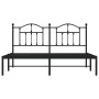 Estructura de cama con cabecero metal negro 180x200 cm de vidaXL, Camas y somieres - Ref: Foro24-353443, Precio: 137,07 €, De...