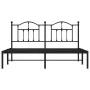 Estructura de cama con cabecero metal negro 180x200 cm de vidaXL, Camas y somieres - Ref: Foro24-353443, Precio: 134,71 €, De...