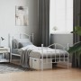 Metal bed frame with headboard and footboard white 90x200 cm by vidaXL, Beds and slatted bases - Ref: Foro24-353499, Price: 9...