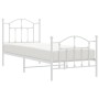 Metallbettgestell mit Kopf- und Fußteil weiß 90x200 cm von vidaXL, Betten und Lattenroste - Ref: Foro24-353499, Preis: 94,25 ...