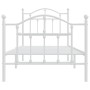 Metal bed frame with headboard and footboard white 90x200 cm by vidaXL, Beds and slatted bases - Ref: Foro24-353499, Price: 9...