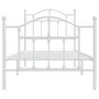 Metal bed frame with headboard and footboard white 90x200 cm by vidaXL, Beds and slatted bases - Ref: Foro24-353499, Price: 9...