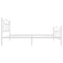 Metal bed frame with headboard and footboard white 90x200 cm by vidaXL, Beds and slatted bases - Ref: Foro24-353499, Price: 9...