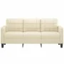 3-seater cream-colored synthetic leather sofa, 180 cm by vidaXL, Sofas - Ref: Foro24-359123, Price: 230,96 €, Discount: %