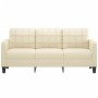 3-Sitzer-Sofa aus cremefarbenem Kunstleder 180 cm von vidaXL, Sofas - Ref: Foro24-359123, Preis: 235,08 €, Rabatt: %