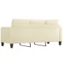 3-seater cream-colored synthetic leather sofa, 180 cm by vidaXL, Sofas - Ref: Foro24-359123, Price: 230,96 €, Discount: %