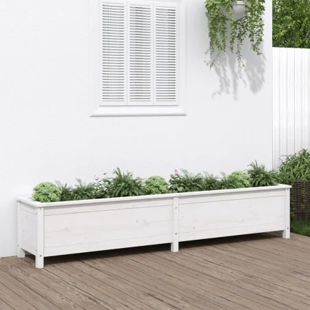 Hochbeet Zirbenholz weiß 199,5x40x39 cm von vidaXL, Töpfe und Pflanzgefäße - Ref: Foro24-825269, Preis: 132,60 €, Rabatt: %