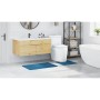 Conjunto de alfombra de baño antideslizante 2 pcs Azul PP