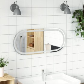 Espejo de baño LED ovalado 80x35 cm