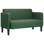 Sofá Loveseat verde oscuro 109 cm tejido de pana