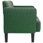 Sofá Loveseat verde oscuro 109 cm tejido de pana