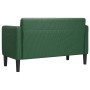 Sofá Loveseat verde oscuro 109 cm tejido de pana